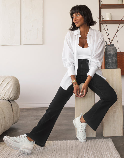 Buy PATRORNA Off White Mid Rise Relaxed Fit Bootcut Trousers for Women  Online @ Tata CLiQ